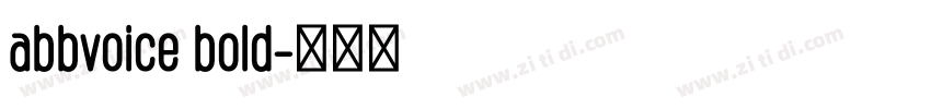 abbvoice bold字体转换